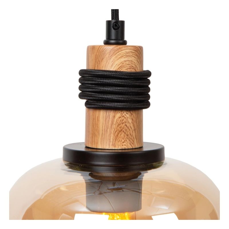 Lucide ILONA - Závesné svietidlo - Ø 18 cm - 1xE27 - Jantárová